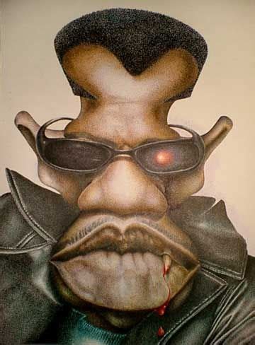 Wesley Snipes Blade Funny Caricatures Celebrity Caricatures Cartoon