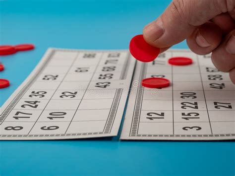 Board Game Bingo Plastic Playing Chips In Hand Stock Image Image Of