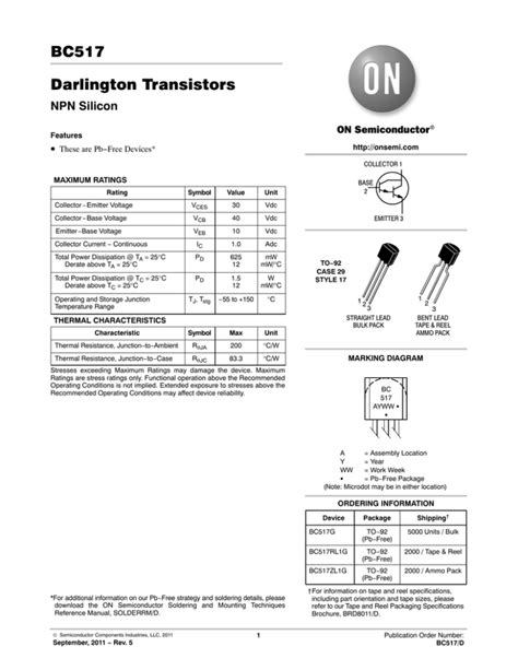 Bc Darlington Transistors