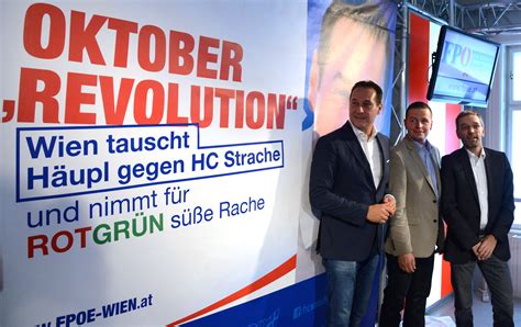 Norbert hofer verkündete dienstagnachmittag seinen rücktritt als bundesparteiobmann der fpö. Oktober "Revolution": HC Strache präsentiert erste Plakate ...