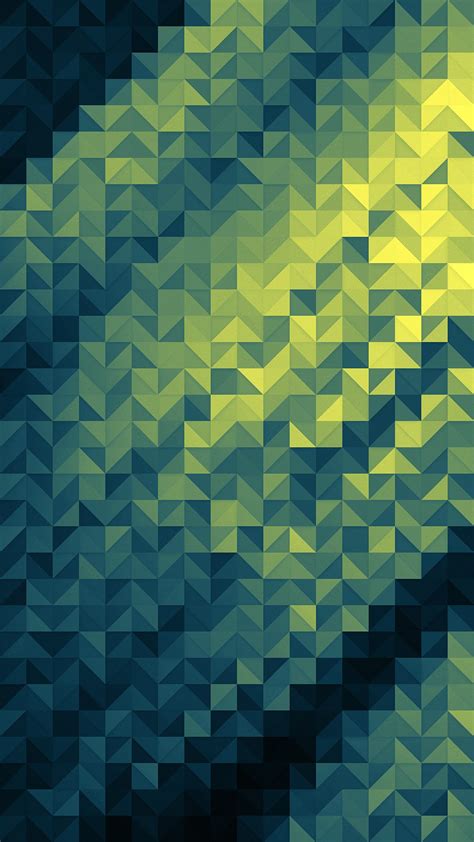 Vu94 Polygon Dark Triangle Background Green Pattern Wallpaper