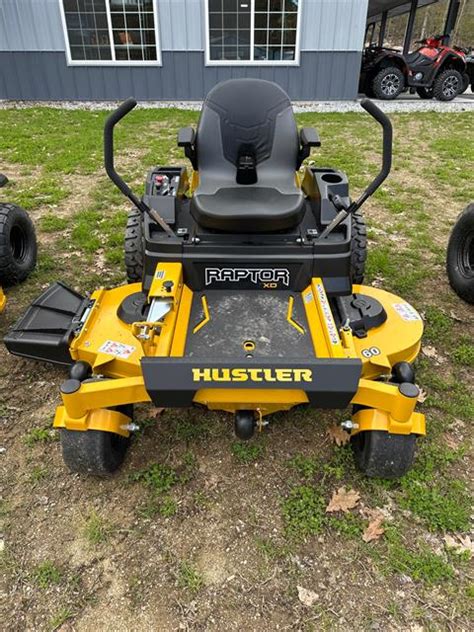 new 2023 hustler turf equipment raptor xd 60 in kawasaki fr730 24 hp lawn mowers riding in