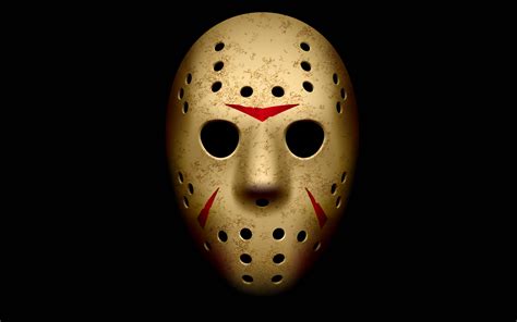 Wallpaper Black Background Jason Voorhees Friday The 13th Mask