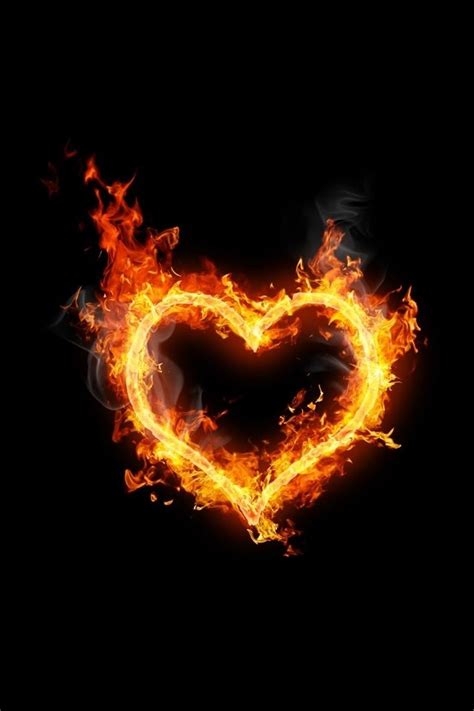 Flaming Heart Iphone Hd Wallpaper Iphone Hd Wallpaper Download Iphone