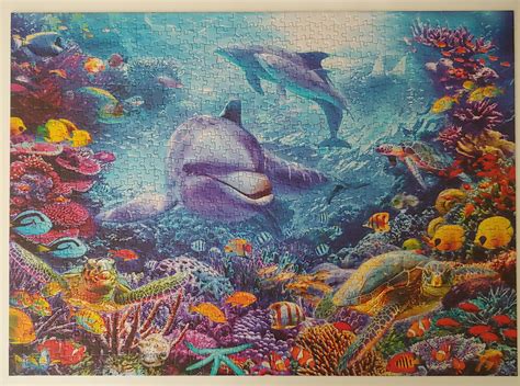 Cobble Hill Dolphins At Play R Jigsawpuzzles