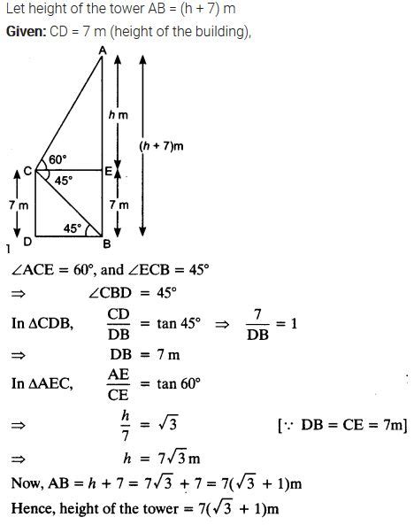 Law of cosines given sss or sas swbat: NCERT Solutions for Class 10 Maths Chapter 9 Some Applications of Trigonometry Ex 9.1 in 2020 ...