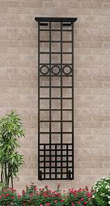 Opulent yet geometric rectangular metal wall trellis. Just gorgeous!