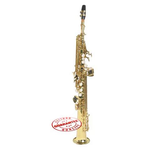 Hawk Straight Soprano Saxophone Gold With Case Mouthpiece And Reed