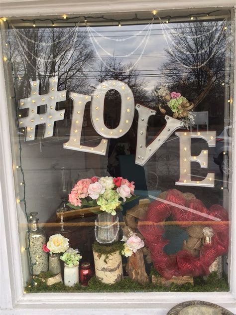 Valentines Day Window Display Love Roses Valentines Day Valentines