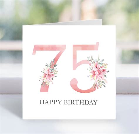 75th Birthday Card 75th Birthday Card Printable Personalised Etsy Canada