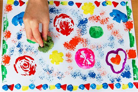 Fruit And Vegetable Prints Kids Crafts Fun Craft Ideas