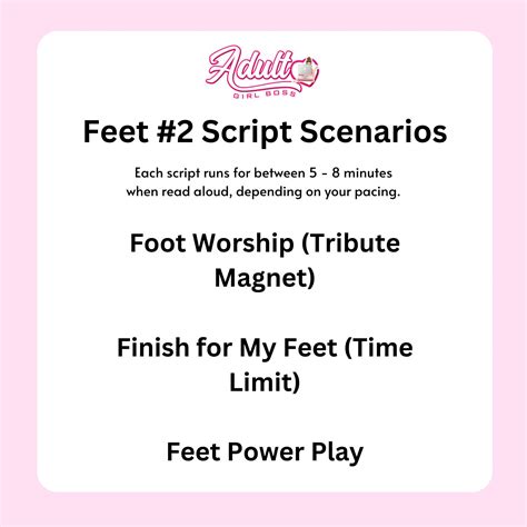 Feet JOI Scripts 2 For Adult Content Creators Boost Your Onlyfans