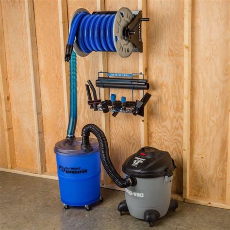 Dust Right® Shop Vacuum Hose Reel Diy Garage Storage Woodworking