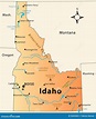 Idaho Map Stock Photos - Image: 36434563