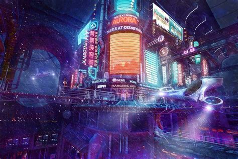 District 48 By Shvan 1000x667 Cyberpunk City Futuristic City