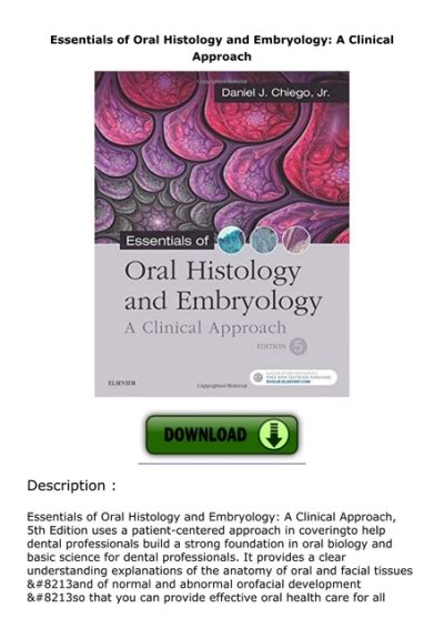 Essentials Of Oral Histology And Embryology A Clinical Approach
