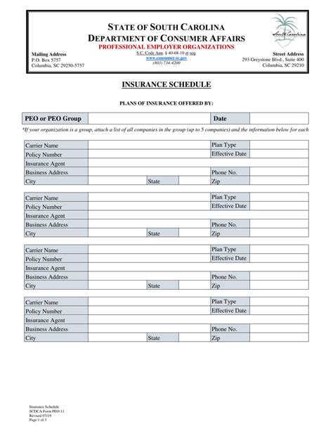 Scdca Form Peo 11 Fill Out Sign Online And Download Fillable Pdf