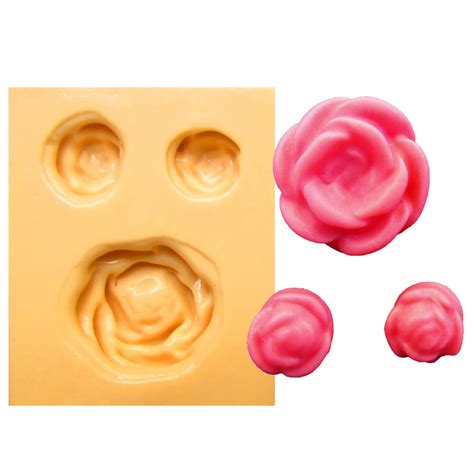 molde de silicone para biscuit casa da arte modelo rosas com 3 1268 shopping do artesanato