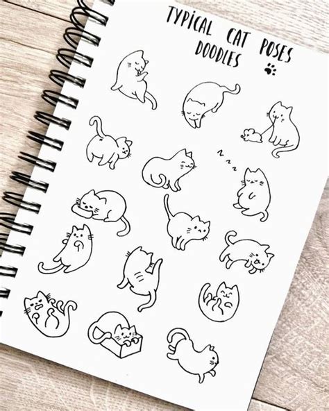 Cat Doodles For Bullet Journal Cat Doodle Doodle Art Journals