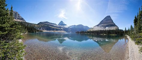 Panorama Of Hidden Lake In Glacier National Park By Stocksy