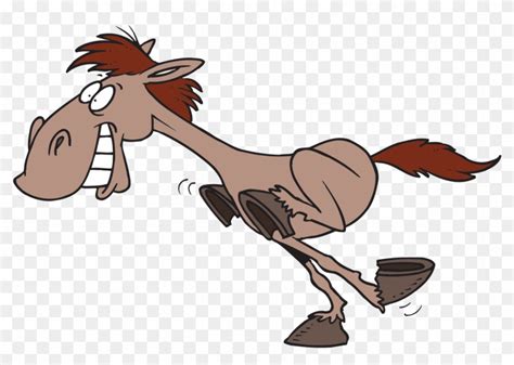 High Horse Cartoon Horse Running Clip Art Funny Free
