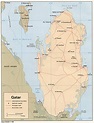 Landkarte Katar (Politische Karte) : Weltkarte.com - Karten und ...