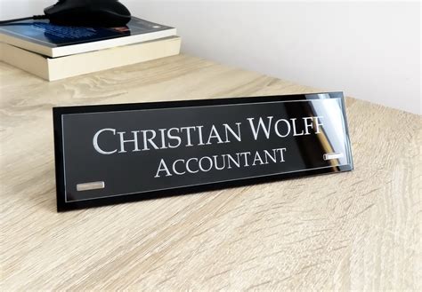 Executive Personalised Desk Name Plate Custom Engraved Desk Etsy
