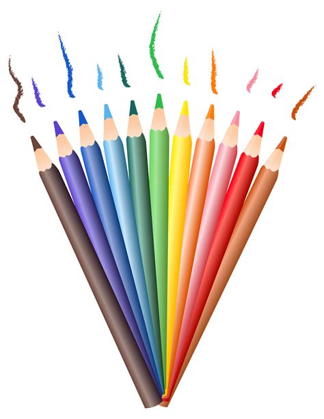 Colored Pencil Clip Art Transparent Colored Pencil Clipart Hd Png