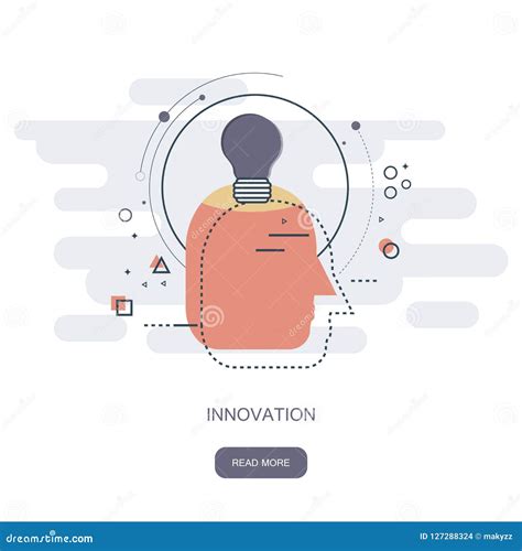 Innovation In Business Concept Flat Vector Illustration Stock Vector