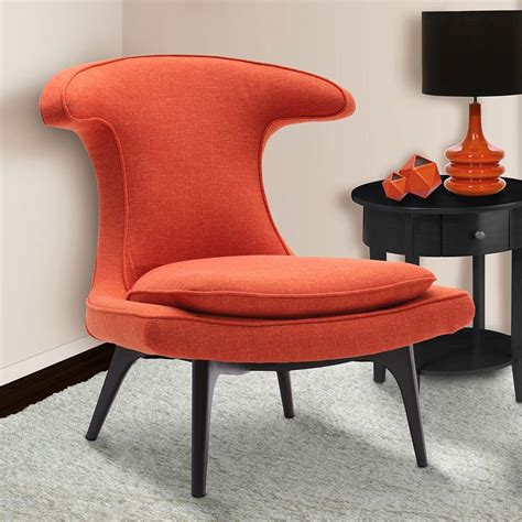 Aria Orange Accent Chair Accent Chairs Living Room Furniture