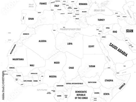 Northern Africa Map High Detailed Political Map Of Northern African