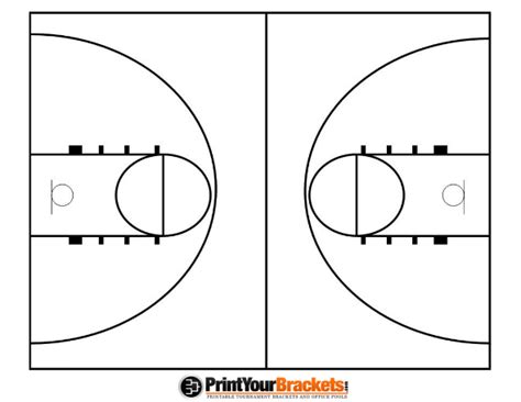 Printable Basketball Full Court Diagram