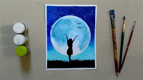 Moonlight Beginner Scenery Painting Easy Img Cahoots