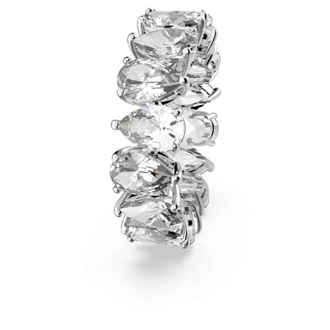 Buy Swarovski Vittore Pear Ring White Rhodium Plated