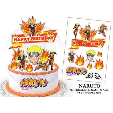 Printable Naruto Cake Topper Naruto Shippuden Edible Cake Topper