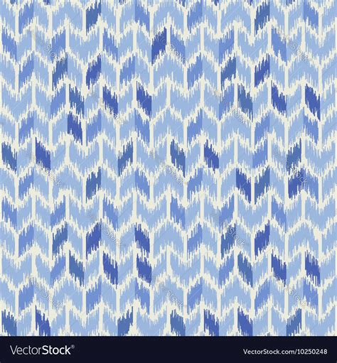 Seamless Geometric Pattern Ikat Fabric Style Vector Image