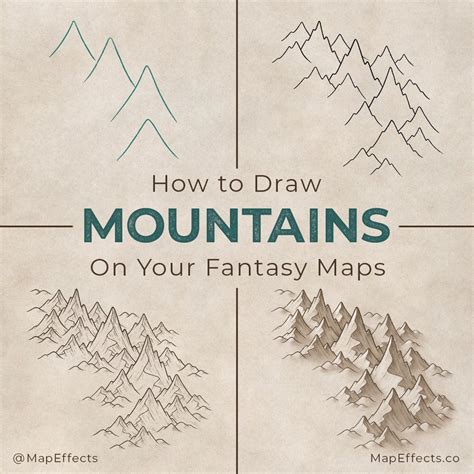 How To Draw Mountains On Your Fantasy Map — Map Effects