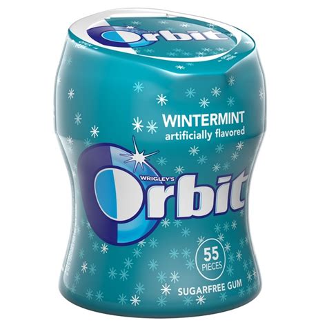 Orbit Wintermint Sugarfree Gum Piece Bottle 55 Ct Instacart