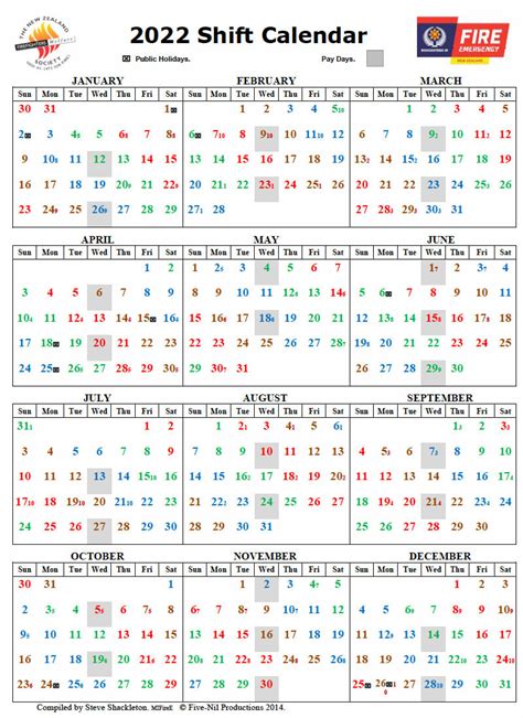 2022 Calendar New Zealand With Holidays And Weeks Numbers 2022 New