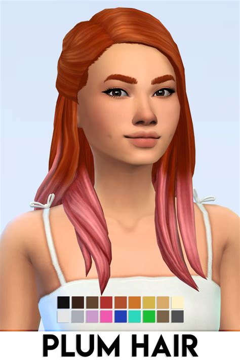 Plum Hair By Vikai Imvikai On Patreon Sims 4 Sims Sims 4 Collections