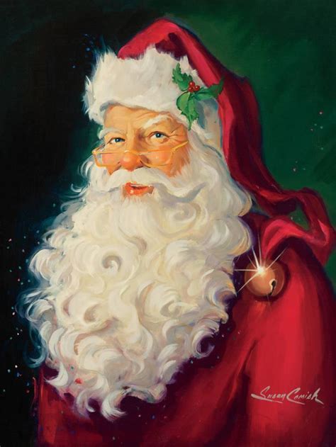 Santa Claus Artwork Print Wall Art By Susan Comish