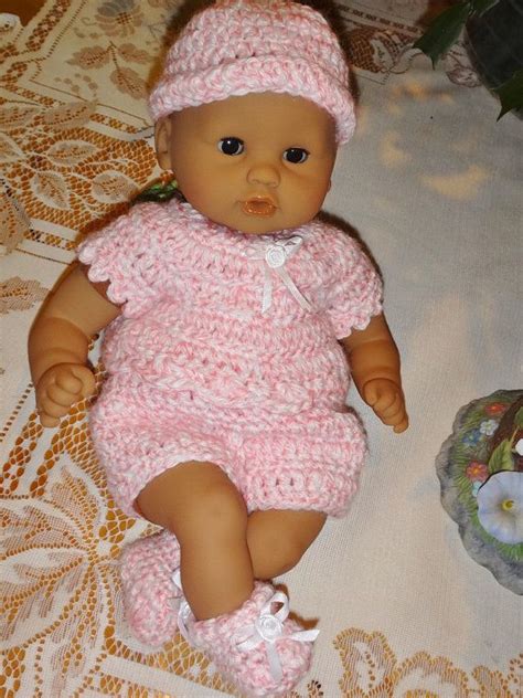 5 Piece Crocheted Outfit For Your 12 Inch Corolle Slim Mon Premier Baby