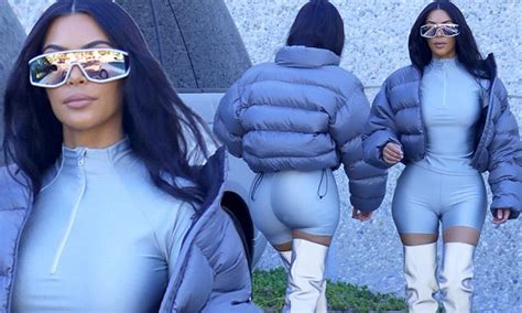 Kim Kardashian Shines In Silver Thigh High Boots In California Daily Mail Online