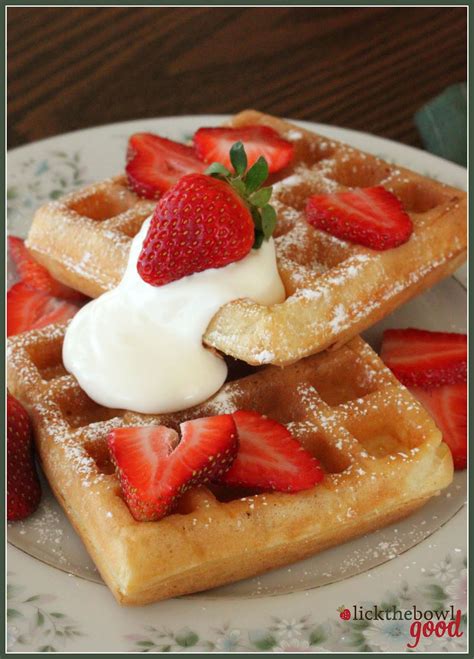 Belgian waffles are the perfect sunday morning breakfast. Lick The Bowl Good: Belgian Waffles for Easter Brunch