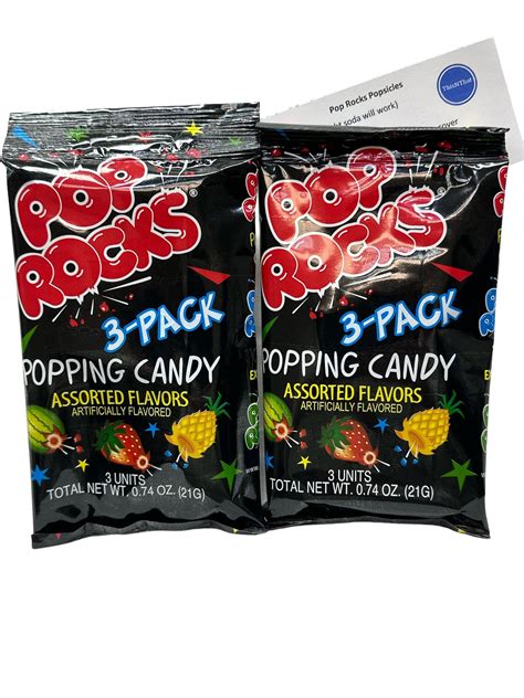 Pop Rocks Assorted Flavors Popping Crackling Candy Bundle 2