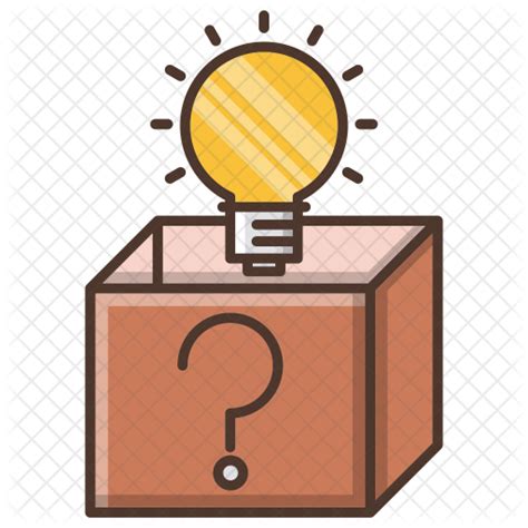 Think Outside The Box Icon Download In Colored Outline Style