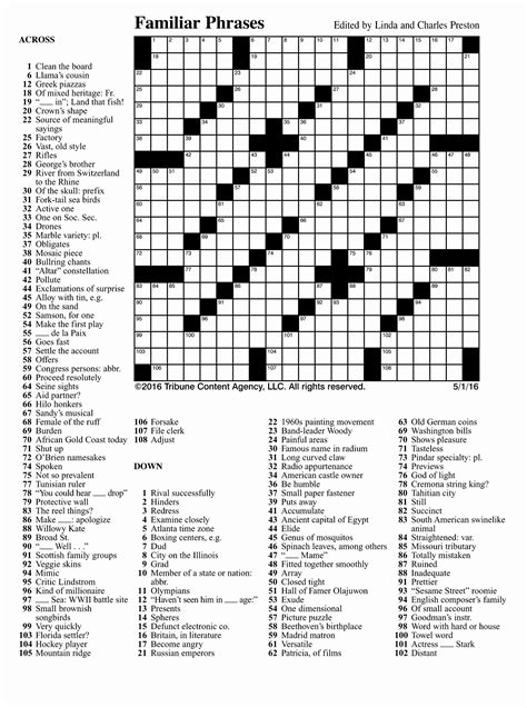 Printable Easy Crossword Puzzles With Answers Printable Crossword