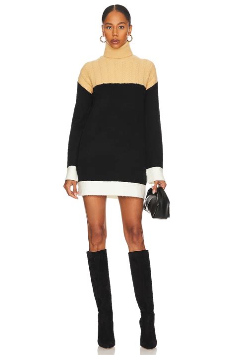 Lovers And Friends Kane Sweater Dress In Nude Black REVOLVE