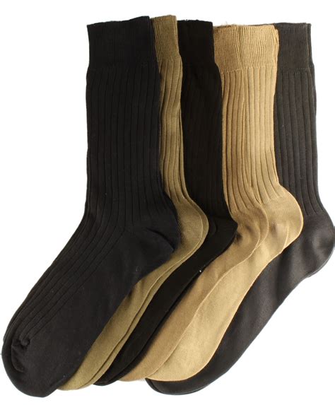 12 Pairs Men S Ribbed 100 Cotton Socks Seam Free Toe Dress Socks Size 6 11 Ebay