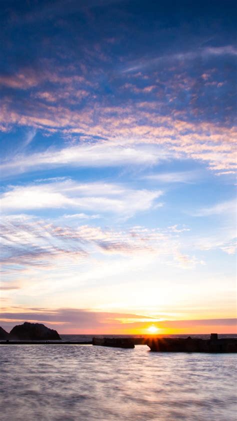 Landscape Sea Sun Sky Wallpapersc Smartphone